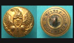 US Federal Army Civil War Infantry Officers Button